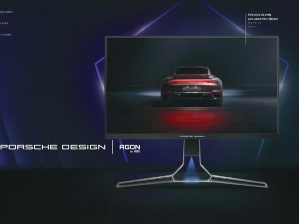 Spustený herný monitor Porsche Design AGON BY AOC