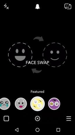 Snapchat Face Swap objektív v reálnom čase