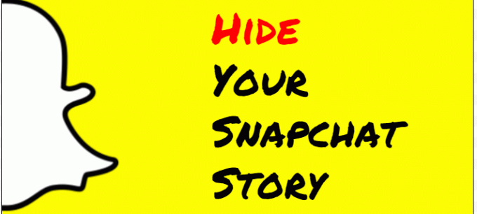 Sådan skjuler du din Snapchat-historie