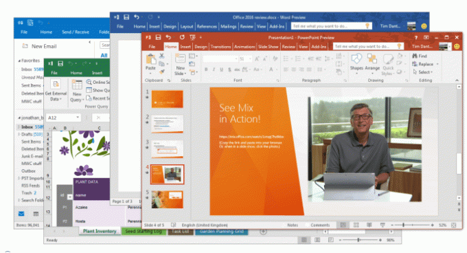 Microsoft Office 2016 - tema warna-warni baru