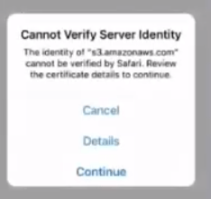 Che cos'è l'iPhone Impossibile verificare l'errore di identità del server