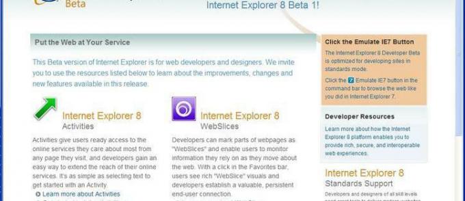 Ulasan Internet Explorer 8 (Beta 1).