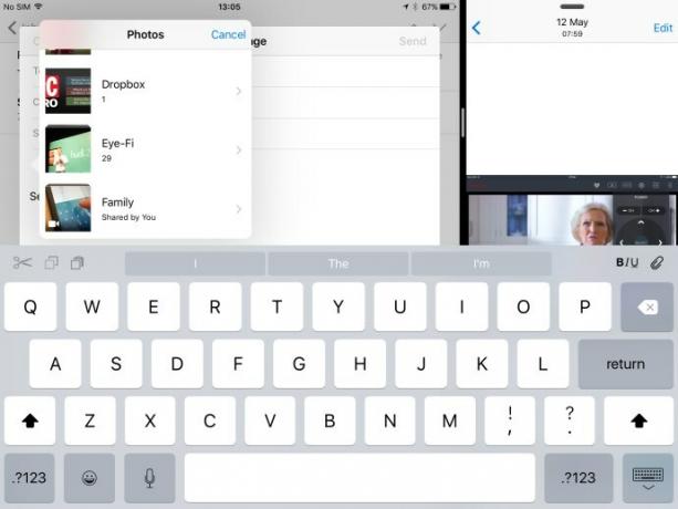 Revizuirea iOS 9: Selecția greșită a aplicației în Split View