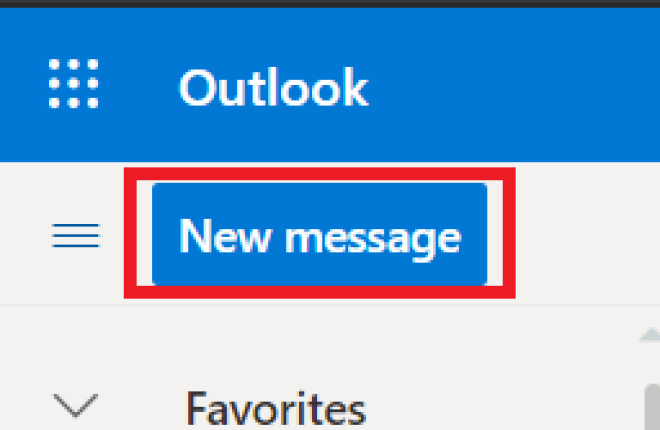 Pulsante Nuovo messaggio di Outlook