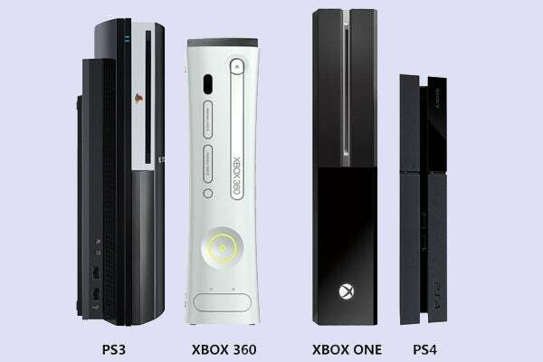 Сравнение размеров PS4 и Xbox One