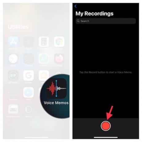 Otvorte aplikáciu Hlasové poznámky na iPhone a iPade